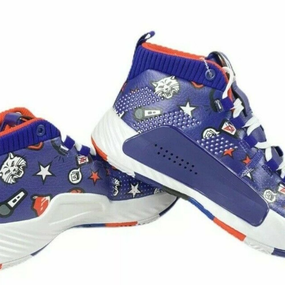 Adidas DAME 5 Basketball Shoes Purple LE Print - Picture 5 of 12